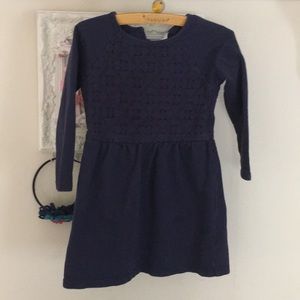 Navy lace detail dress